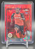 2024-25 Topps Chrome UEFA Club Competitions Ken Izekor #75 RC Leverkusen Red Sapphire /5 image 0