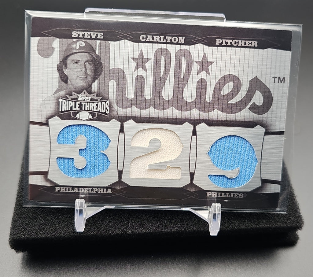 2006 Topps Triple Threads Steve Carlton #498 White Whale Relic 1/1 MEM Phillies image 0