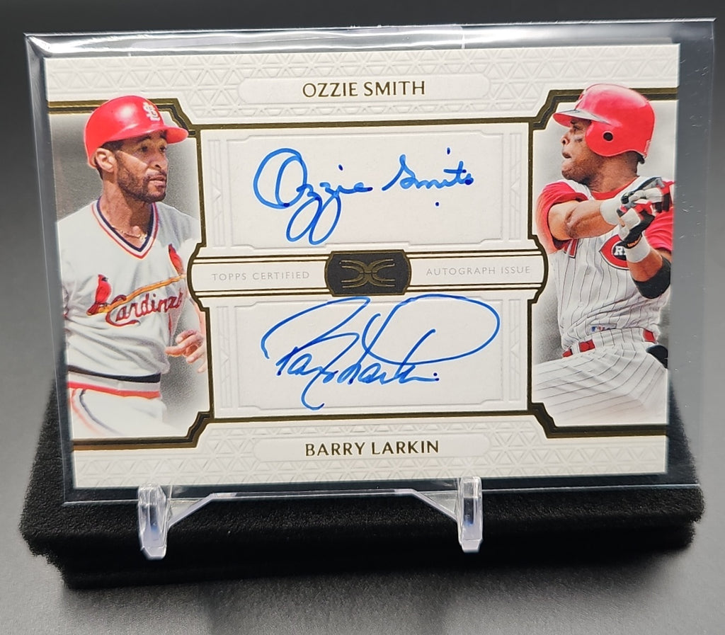 2024 Topps Definitive Collection Barry Larkin Ozzie Smith #DAC-SL Dual Auto /35 image 0