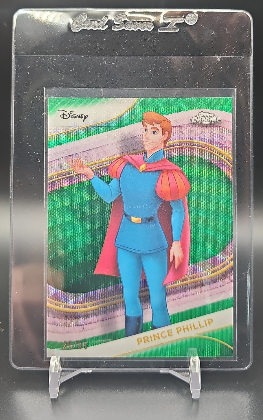 2025 Topps Chrome Disney Prince Phillip #121 Green Wave Refractor /99 image 0