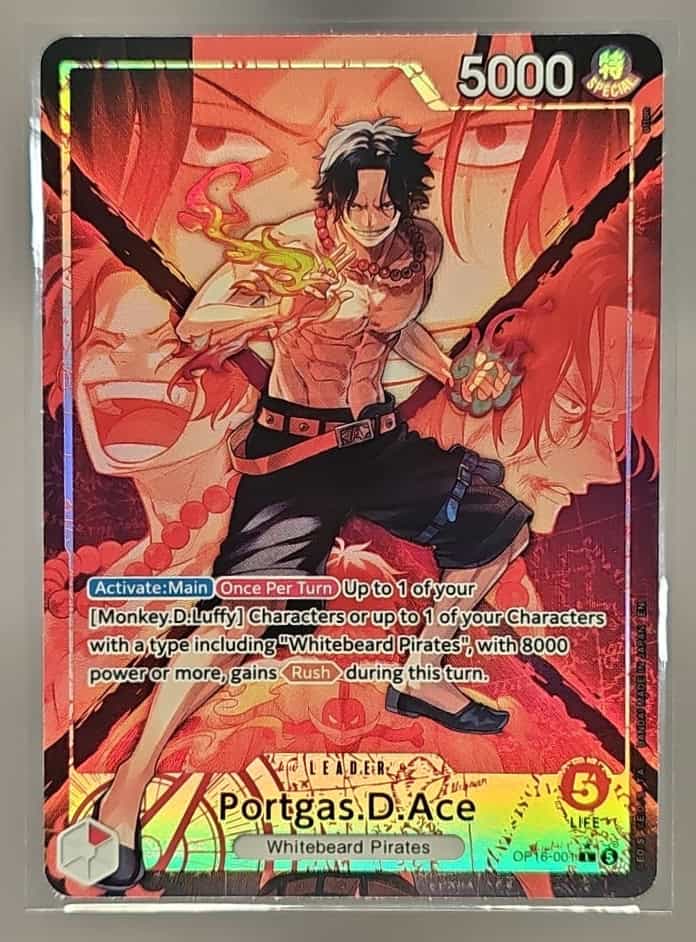 2026 One Piece The Time of Battle Portgas.D.Ace #OP16-001 Leader image 0