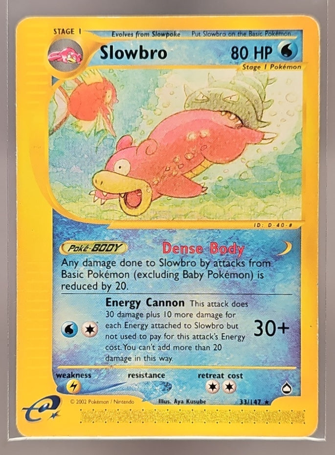 2003 Pokemon Aquapolis Slowbro #33/147 image 0