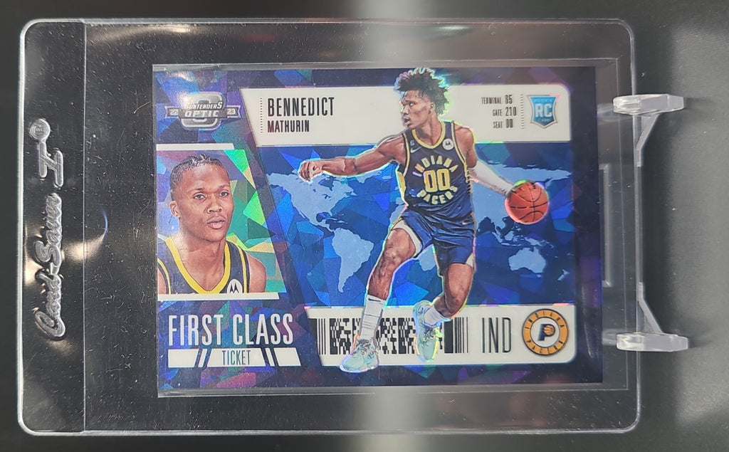 2022 Panini Contenders Optic Bennedict Mathurin #15 Illusion Blue Cracked Ice /75 RC image 0