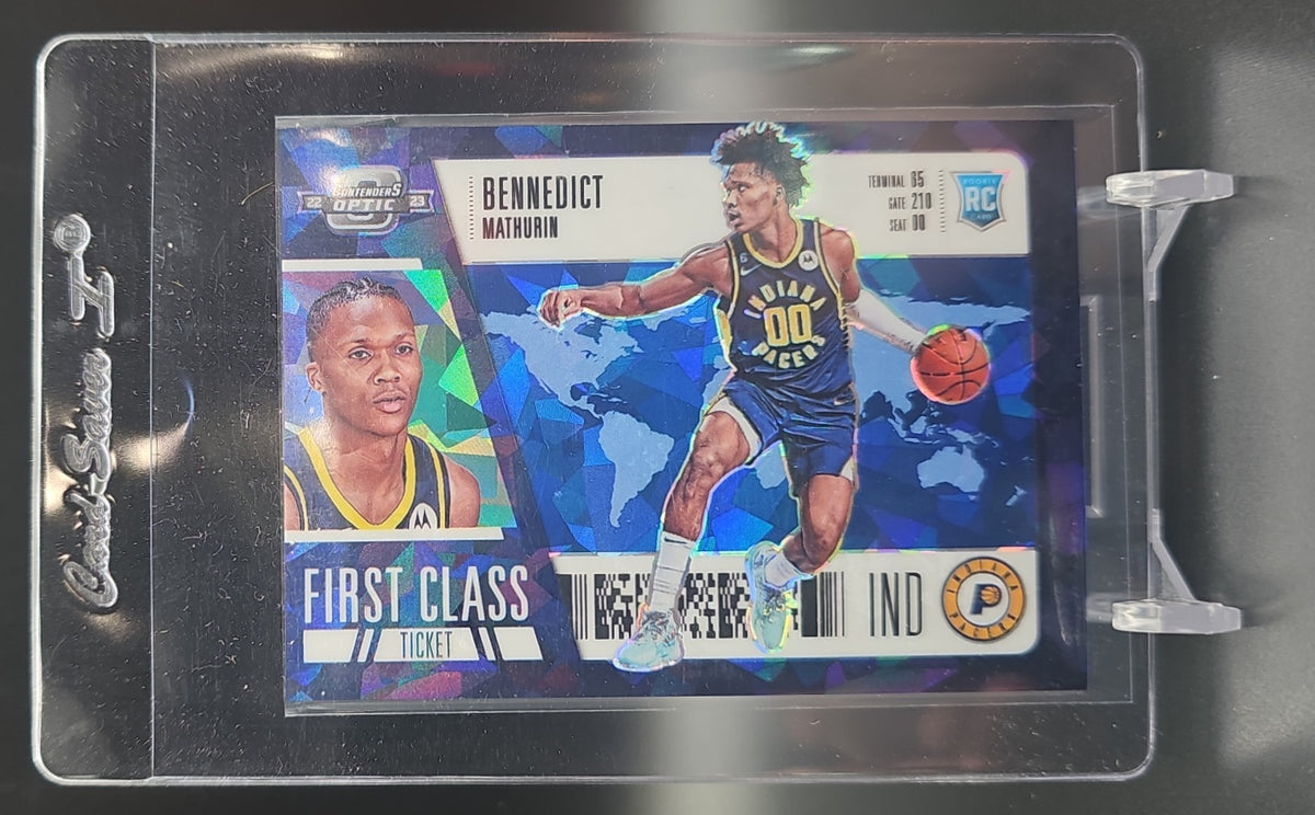 2022 Panini Contenders Optic Bennedict Mathurin #15 Illusion Blue Cracked Ice /75 RC image 0