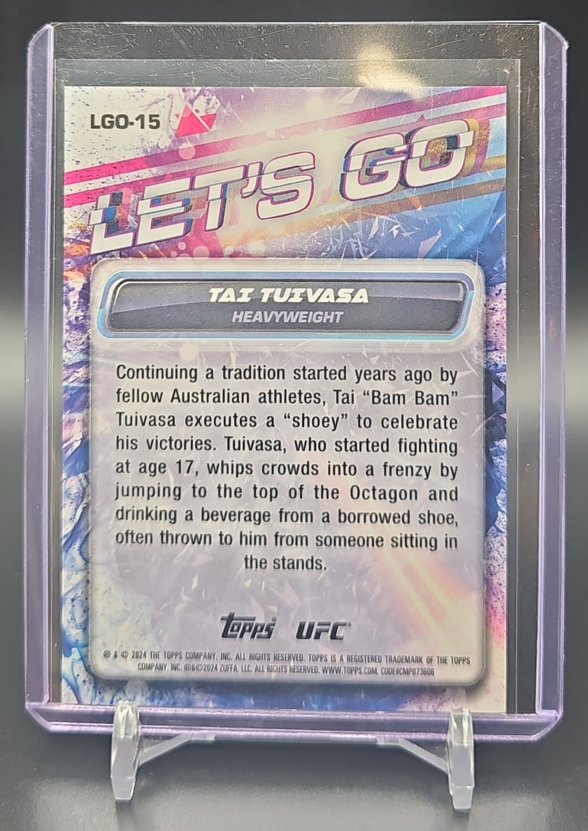 2024 Topps Chrome UFC Tai Tuivasa #LGO-15 Let's Go image 1