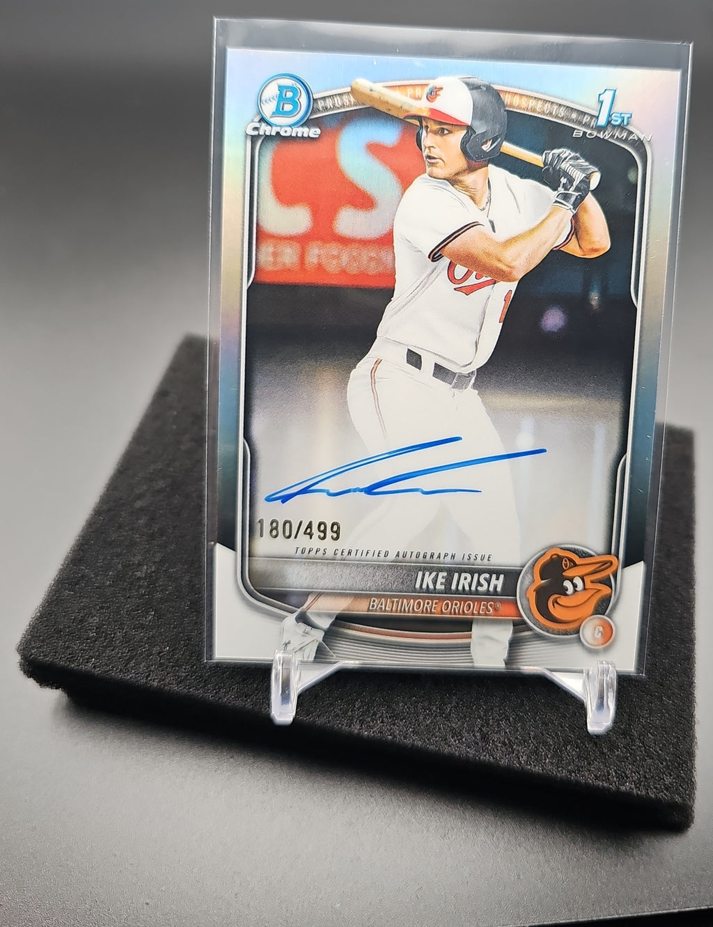 2025 Bowman Draft Ike Irish #CPA-II Chrome Auto Refractor /499 1st Prospect image 0