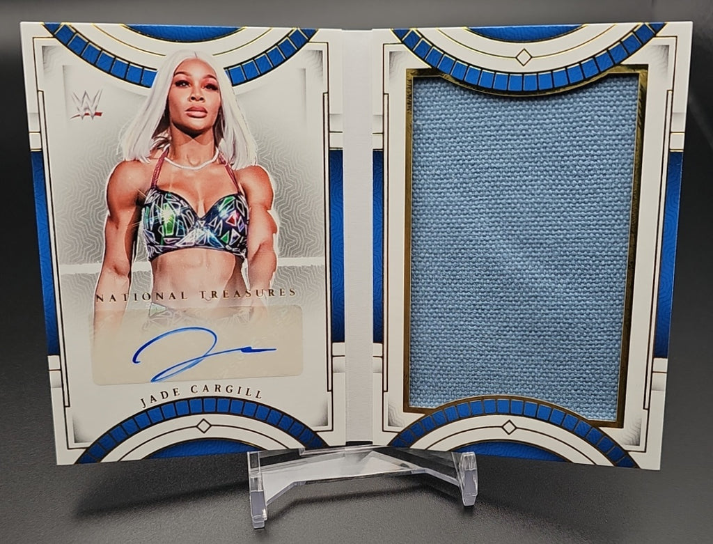 2024 Panini National Treasures WWE Jade Cargill #29 Superstar Signature Jumbo Material Booklet /32 Auto image 0