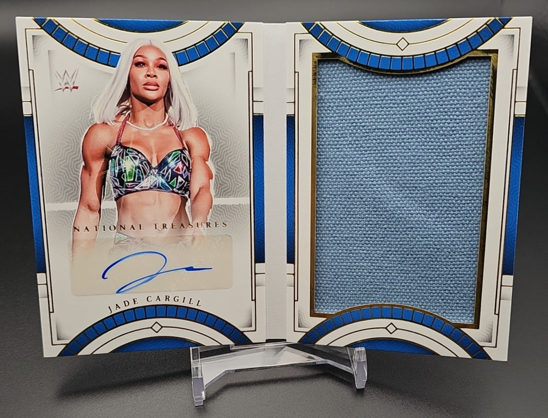 2024 Panini National Treasures WWE Jade Cargill #29 Superstar Signature Jumbo Material Booklet /32 Auto image 0
