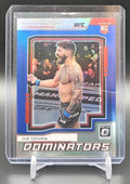 2022 Panini Donruss Optic UFC Ilia Topuria #17 Dominators Blue 36/49 image 0