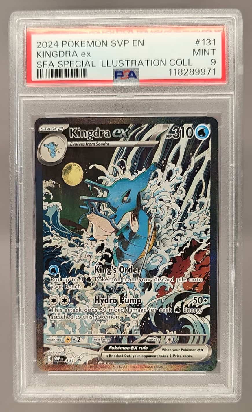 2023-25 Pokemon SV Black Star Promos Kingdra ex #131 2024 PSA 9 image 0