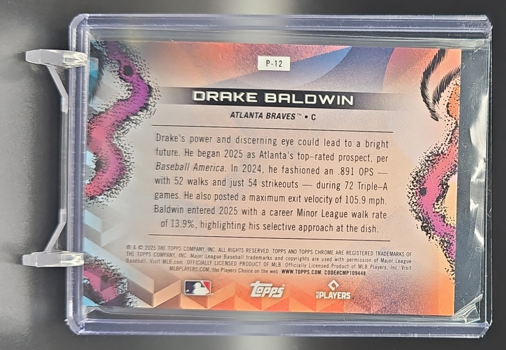 2025 Topps Cosmic Chrome Drake Baldwin #P-12 Planetarium RC SSP Braves nan nan image 1