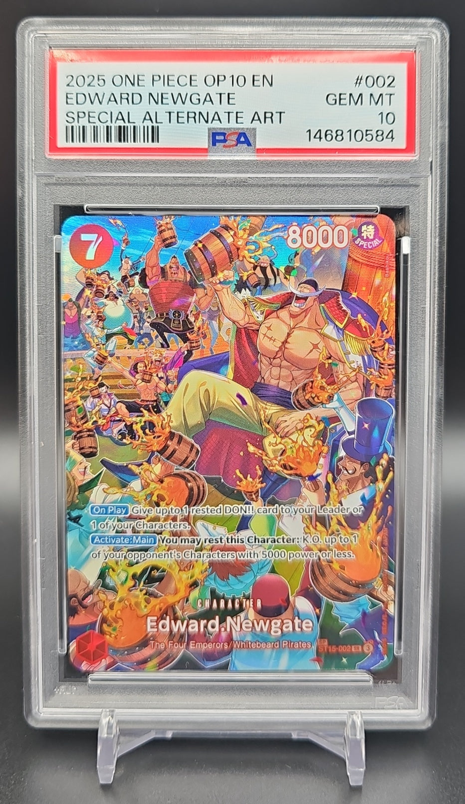 2025 One Piece OP10 Edward Newgate #ST15-002 Special Alt Art PSA 10 PSA 10.0 image 0