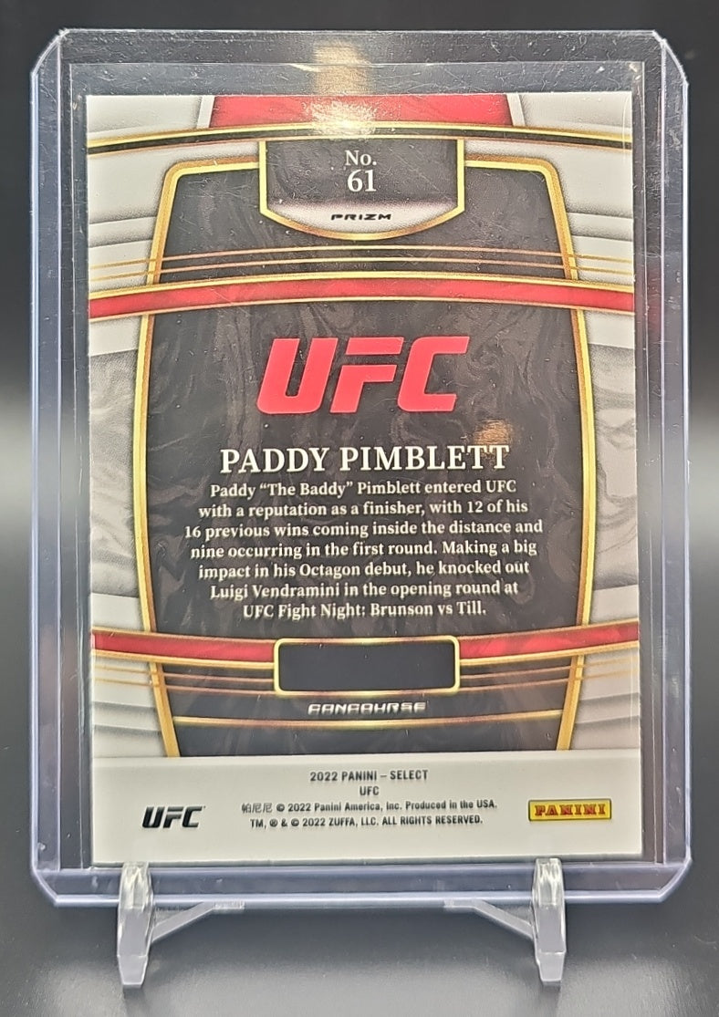 2022 Panini Select UFC Paddy Pimblett #61 Scope Prizms RC Concourse image 1