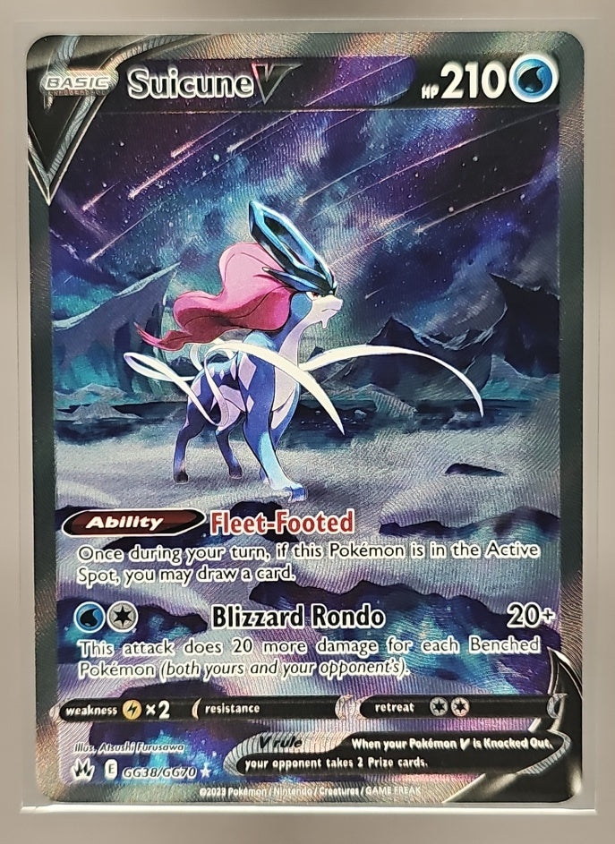 2023 Pokemon Sword & Shield Crown Zenith Suicune V #GG38/GG70 Galarian Gallery image 0