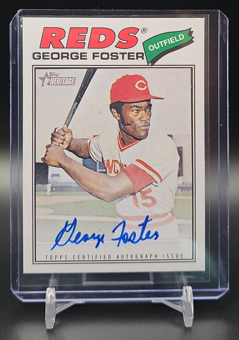 2026 Topps Heritage George Foster #77RO-GF Real One Auto Reds image 0