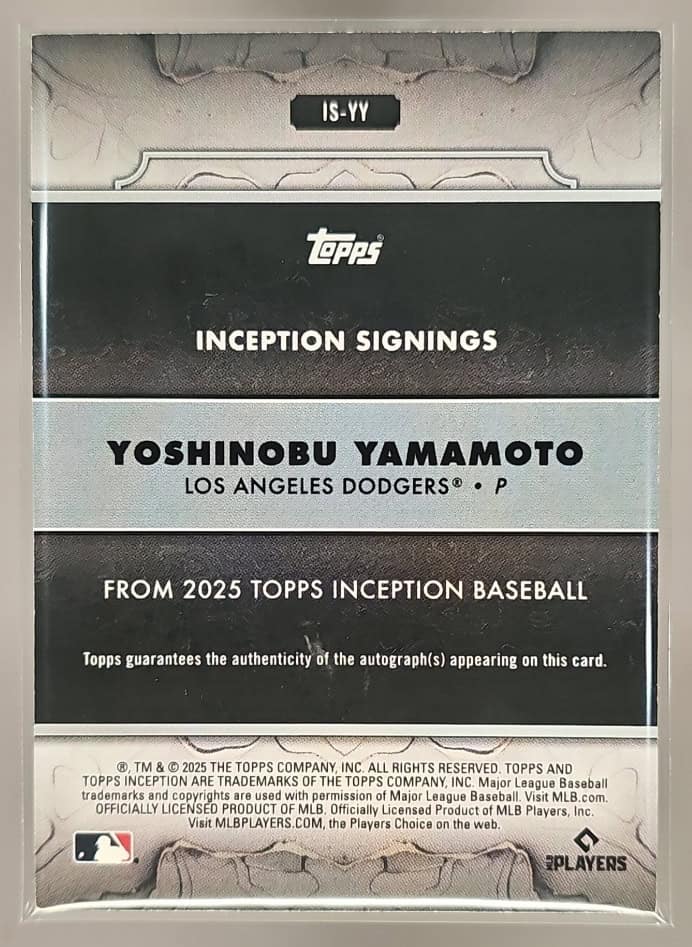 2025 Topps Inception Yoshinobu Yamamoto #IS-YY Signings 5/50 Auto Dodgers image 1