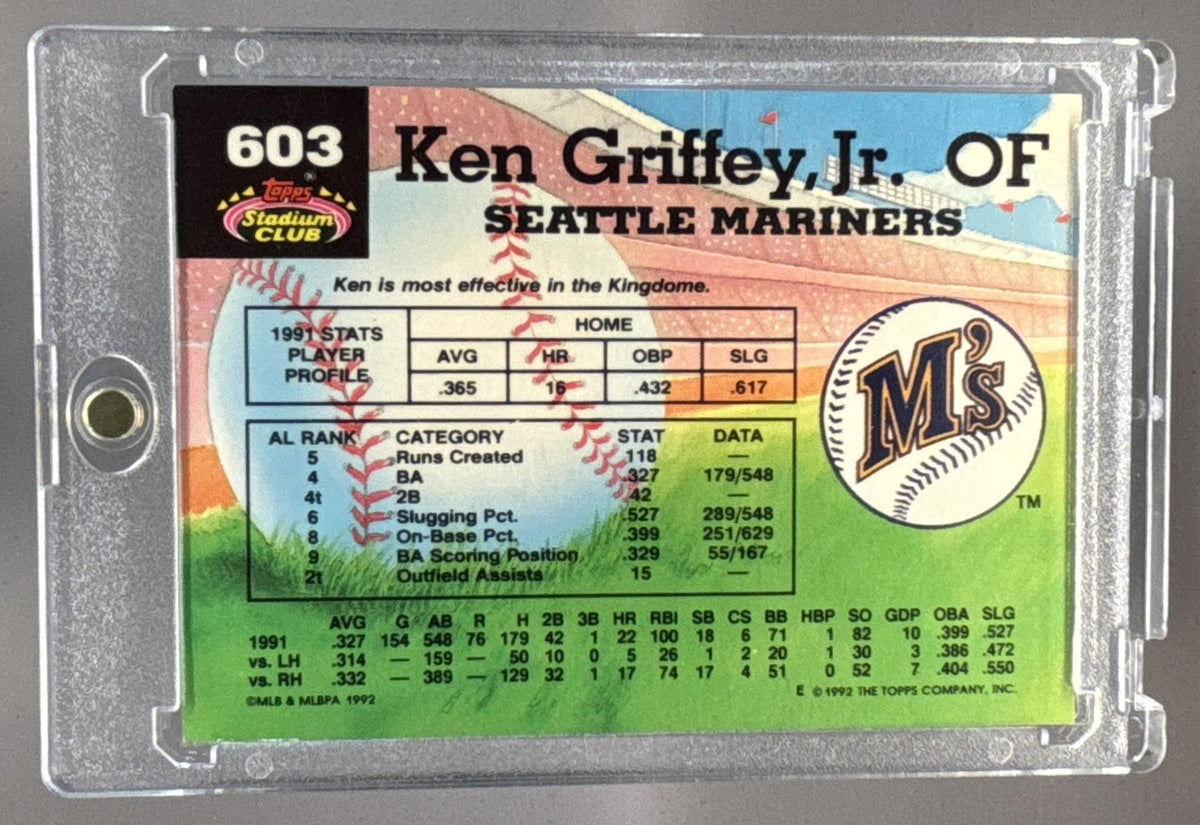 1992 Topps Stadium Club Members Choice Ken Griffey Jr