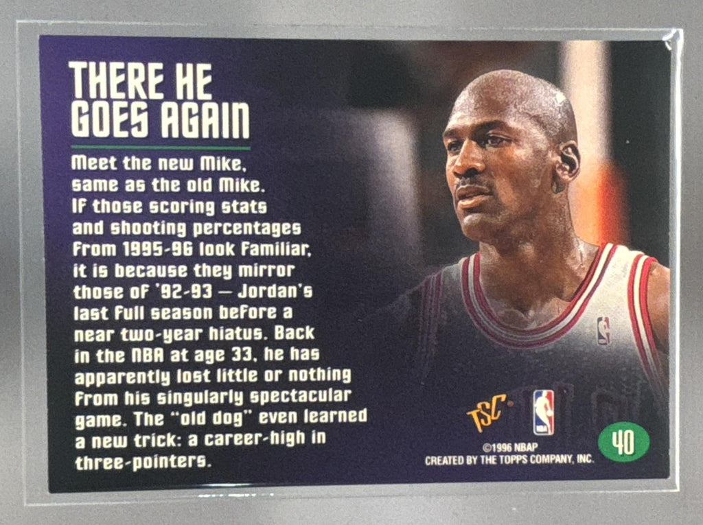 1995-96 Topps 96 Stadium Club Members Only 50 Michael Jordan #40 Bulls