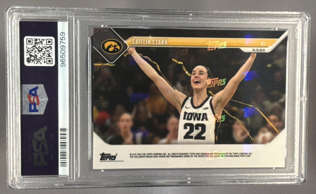 2023-24 Bowman U Now Caitlin Clark #61 Hawkeyes PSA 10