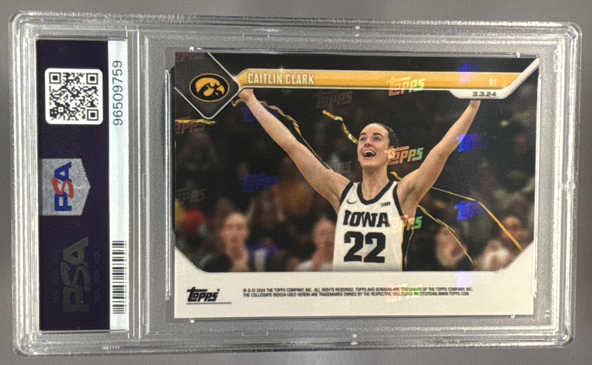 2023-24 Bowman U Now Caitlin Clark #61 Hawkeyes PSA 10