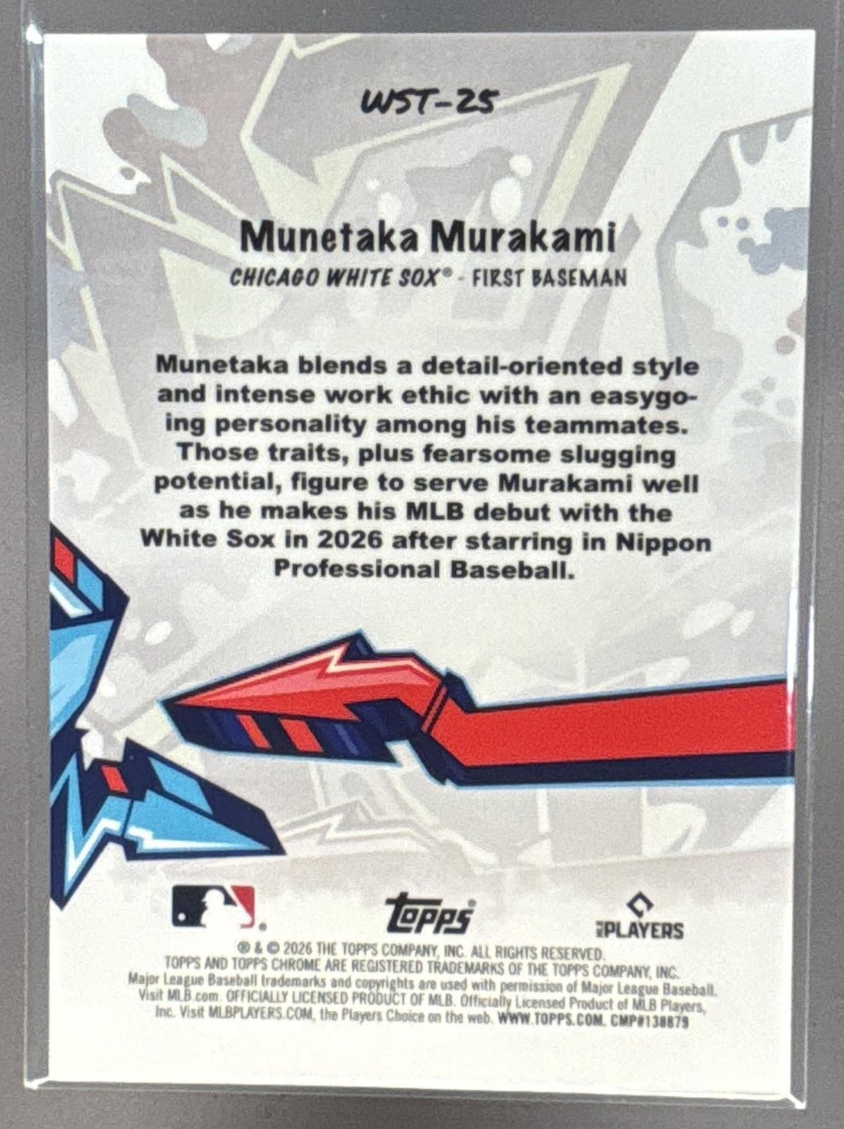 2026 Topps Chrome Munetaka Murakami #WST-25 Wild Style Orange Refractor /25 RC