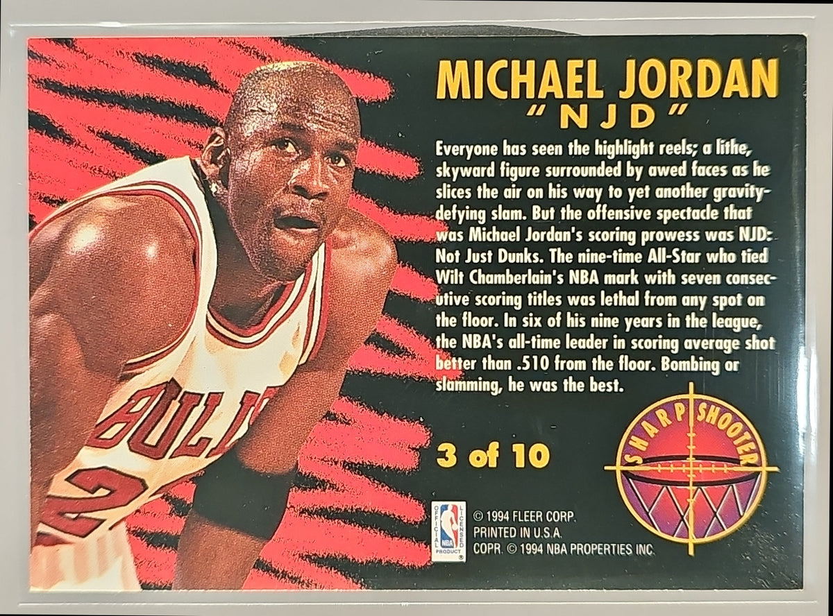 1993-94 Fleer Michael Jordan #3 Sharpshooters Bulls