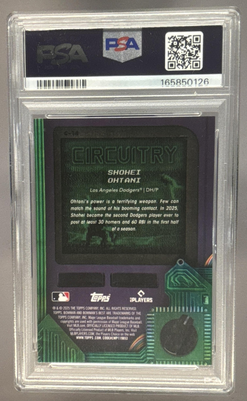 2025 Bowman's Best Shohei Ohtani #C-14 Circuitry Dodgers PSA 10