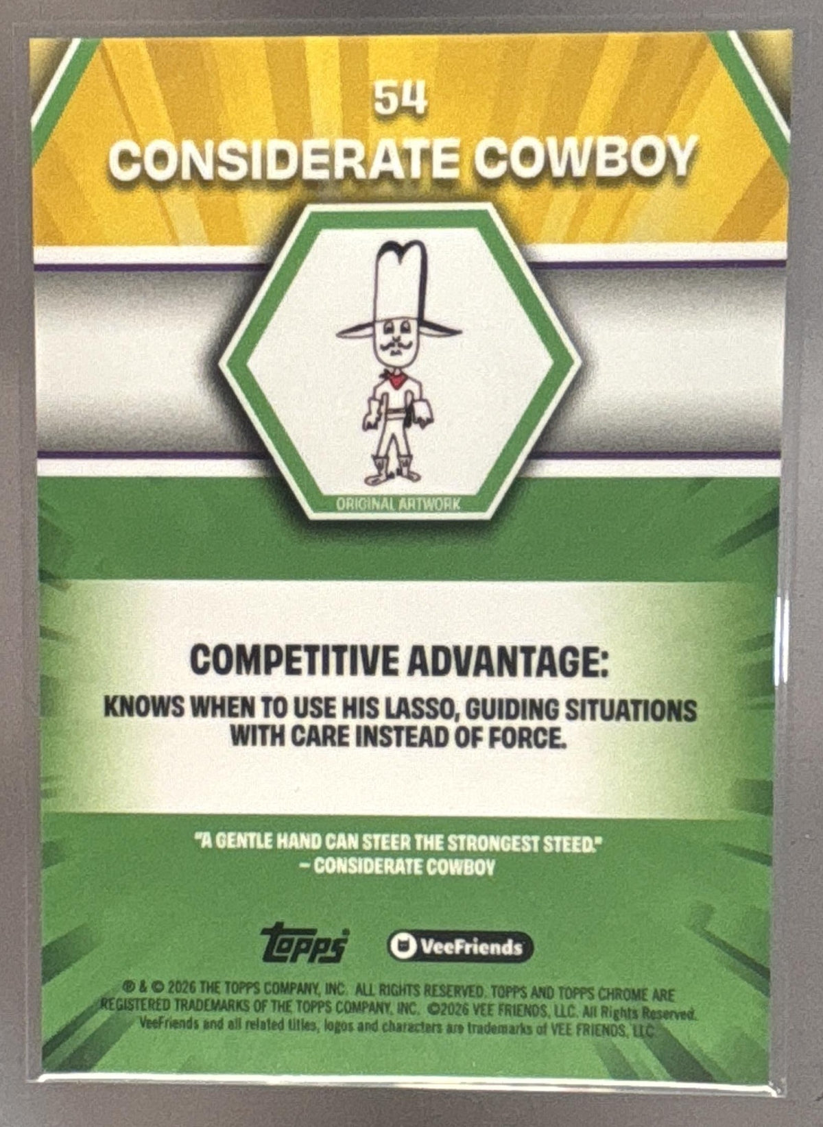 2026 Topps Chrome VeeFriends Considerate Cowboy #54 Variants Purple Variant