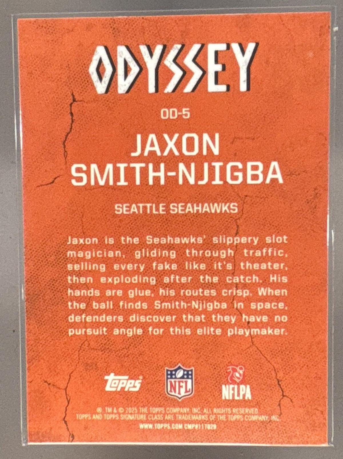 2025 Topps Signature Class Jaxon Smith-Njigba #OD-5 Odyssey SSP Seahawks