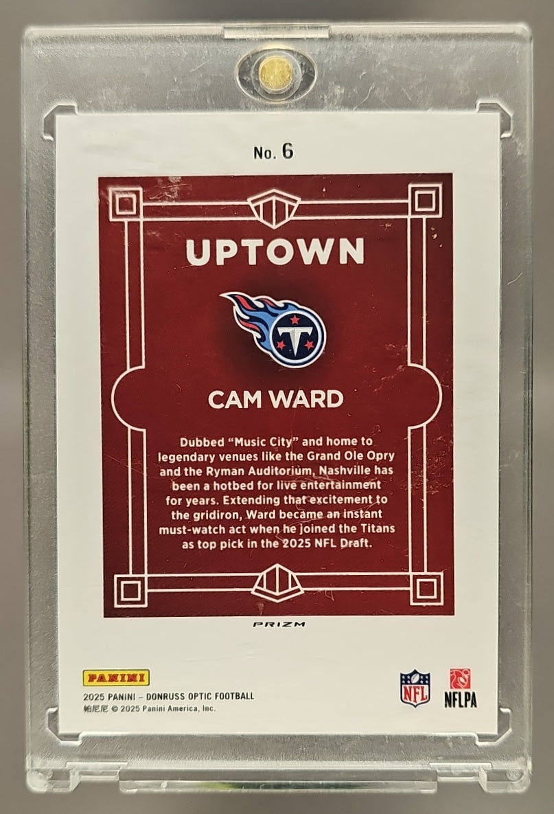 2025 Panini Donruss Optic Cam Ward #6 Uptown RC SSP Titans