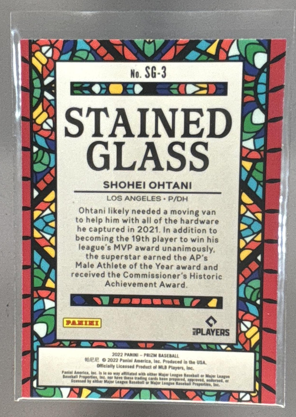 2022 Panini Prizm Shohei Ohtani #SG-3 Stained Glass Angels