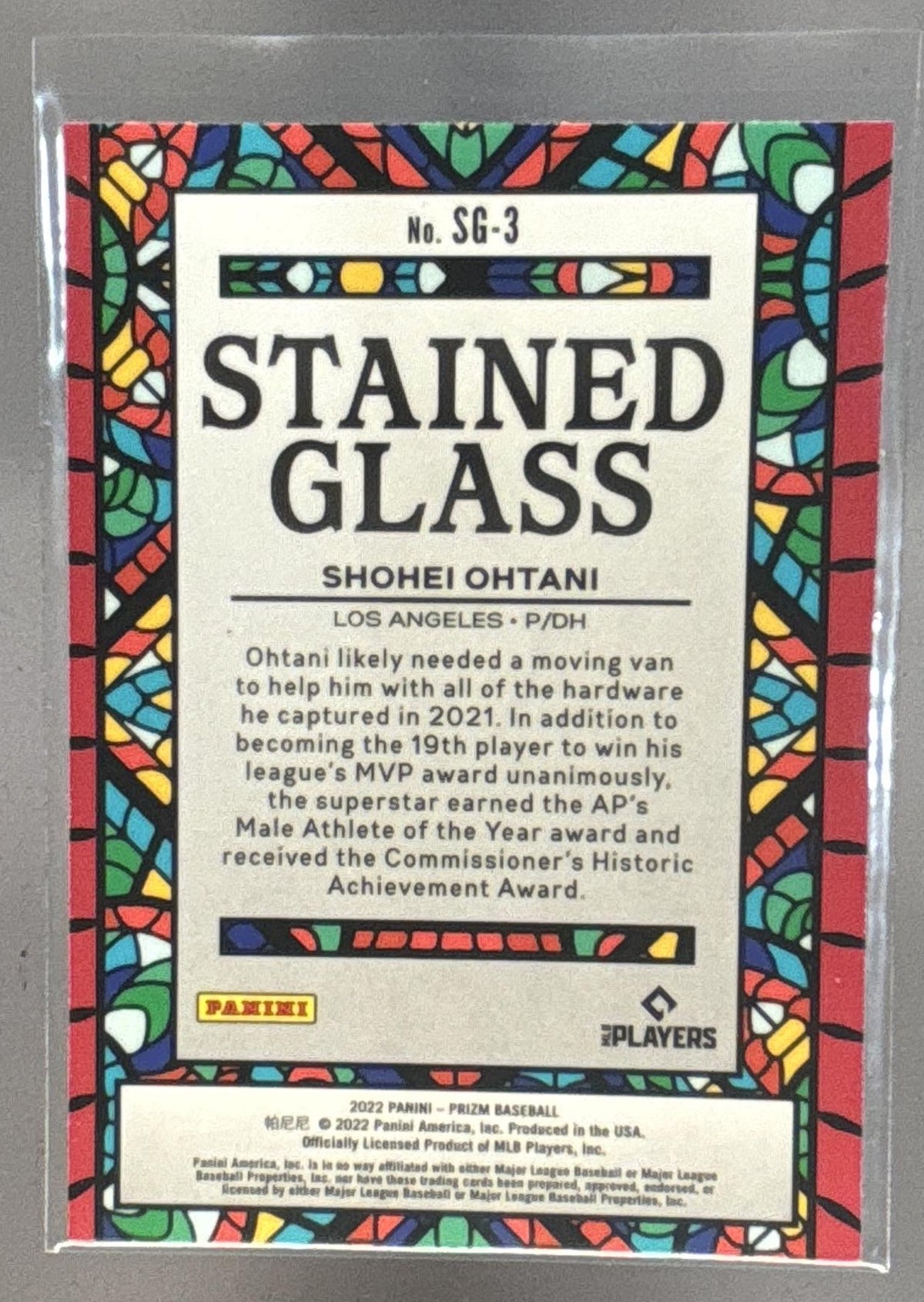 2022 Panini Prizm Shohei Ohtani #SG-3 Stained Glass Angels