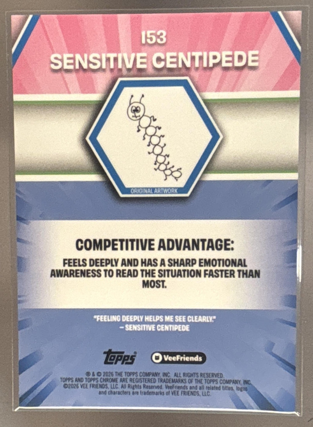 2026 Topps Chrome VeeFriends Sensitive Centipede #153 Orange Refractor /25