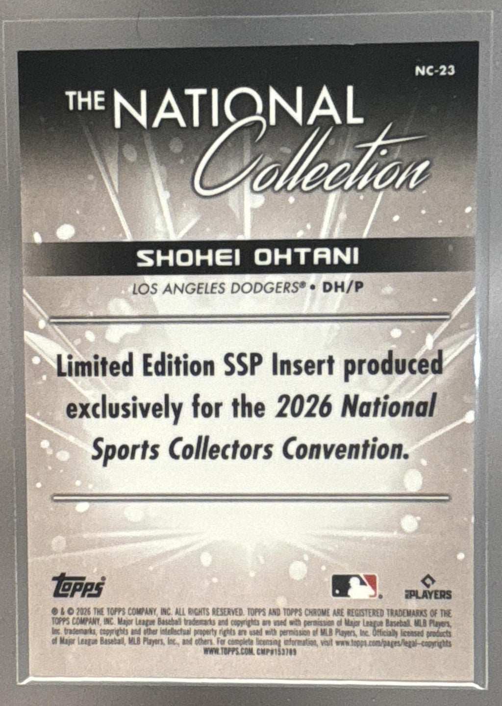 2026 Topps NSCC Collection Shohei Ohtani #NC-23 The National