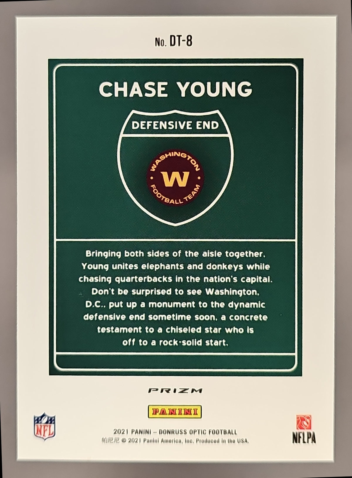 2021 Panini Donruss Optic Chase Young #DT-8 Downtown! SSP