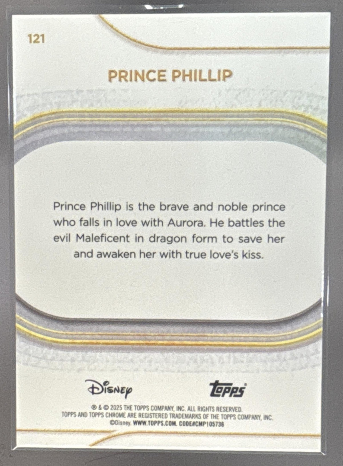 2025 Topps Chrome Disney Prince Phillip #121 Purple Refractor 4/75
