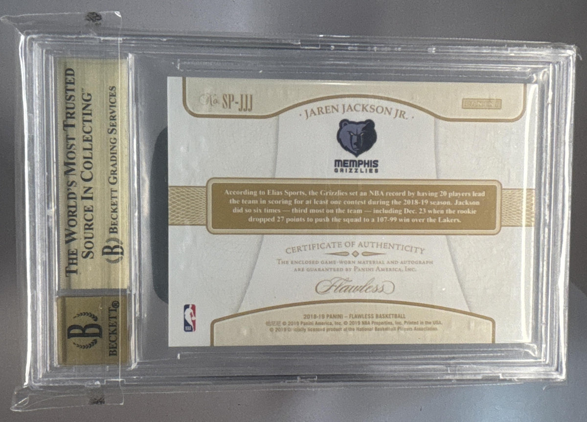 2018 Panini Flawless Jaren Jackson Jr. RPA Ruby /15 MEM Auto RC BGS 9.5