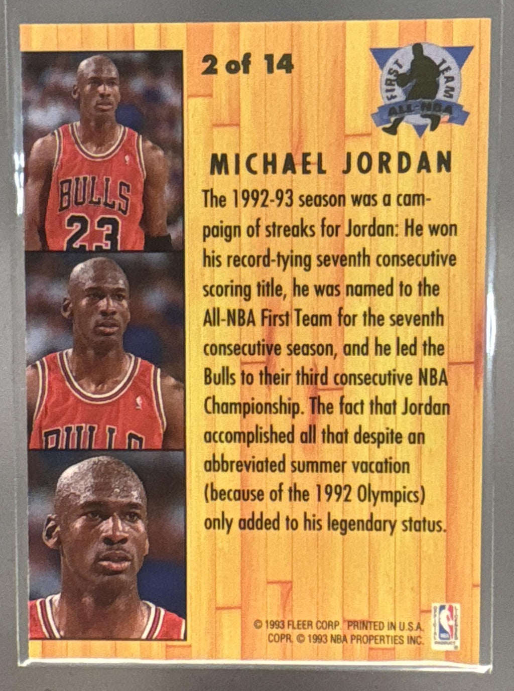 1993-94 Fleer Ultra Michael Jordan #2 All NBA Bulls