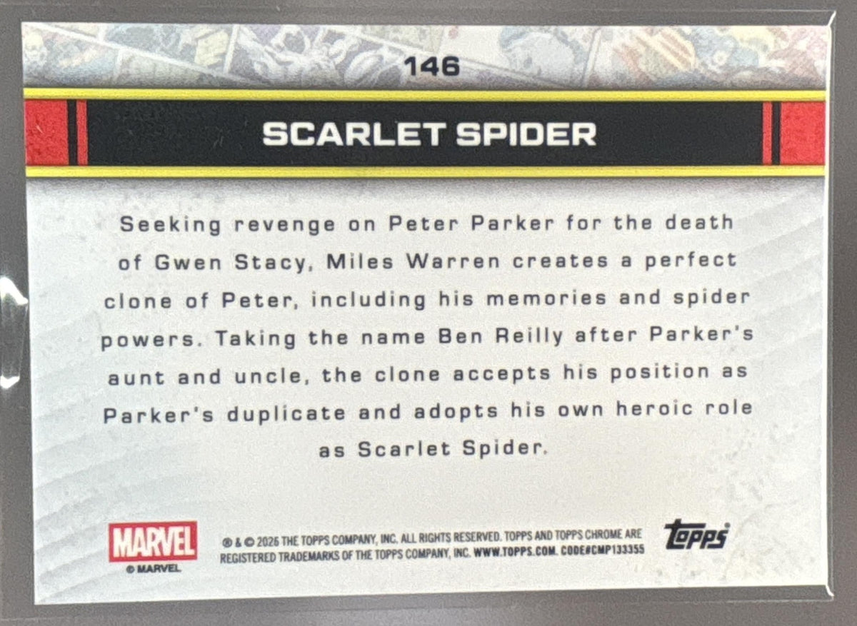 2026 Topps Chrome Marvel Comics Scarlet Spider #146 Spider-Web Refractor 2/399