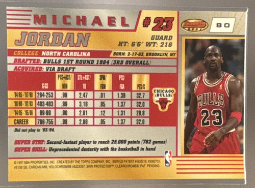 1996-97 Bowman's Best Michael Jordan #80 Bulls