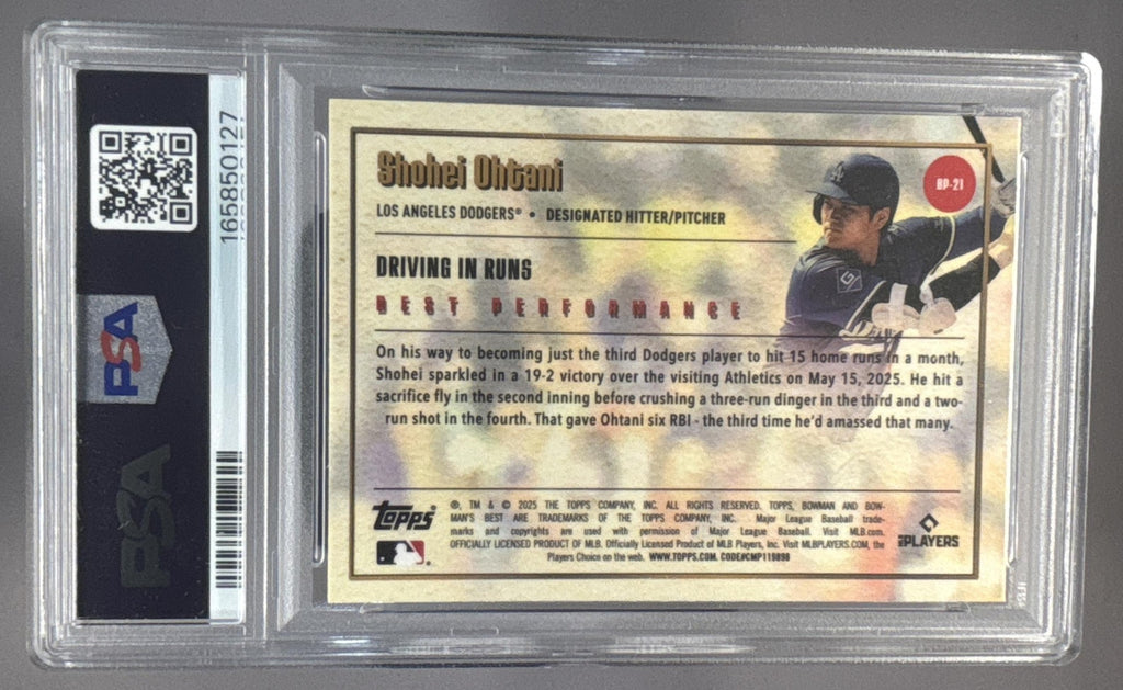 2025 Bowman's Best Shohei Ohtani #BP-21 Performance Dodgers PSA 10