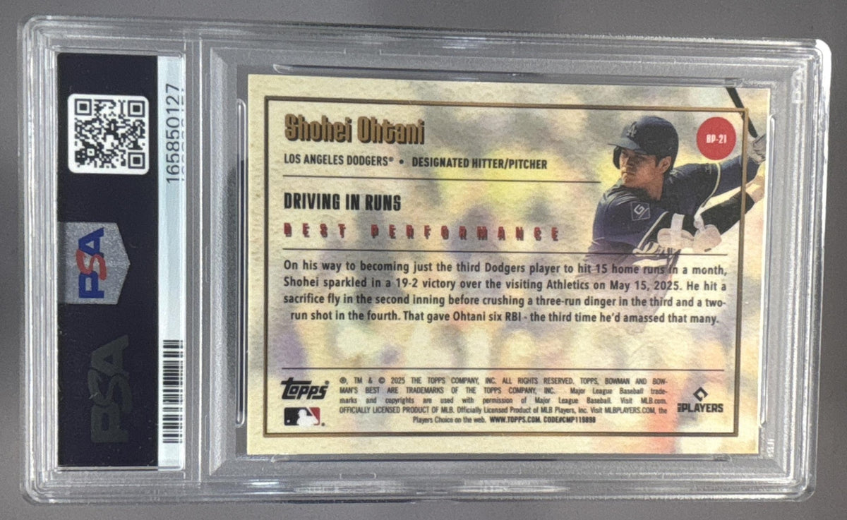 2025 Bowman's Best Shohei Ohtani #BP-21 Performance Dodgers PSA 10