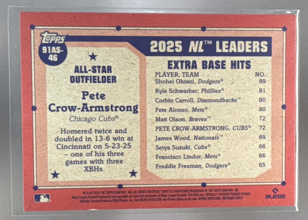 2026 Topps Series 2 Pete Crow-Armstrong 1991 All-Star Gold Crackle Foil /50