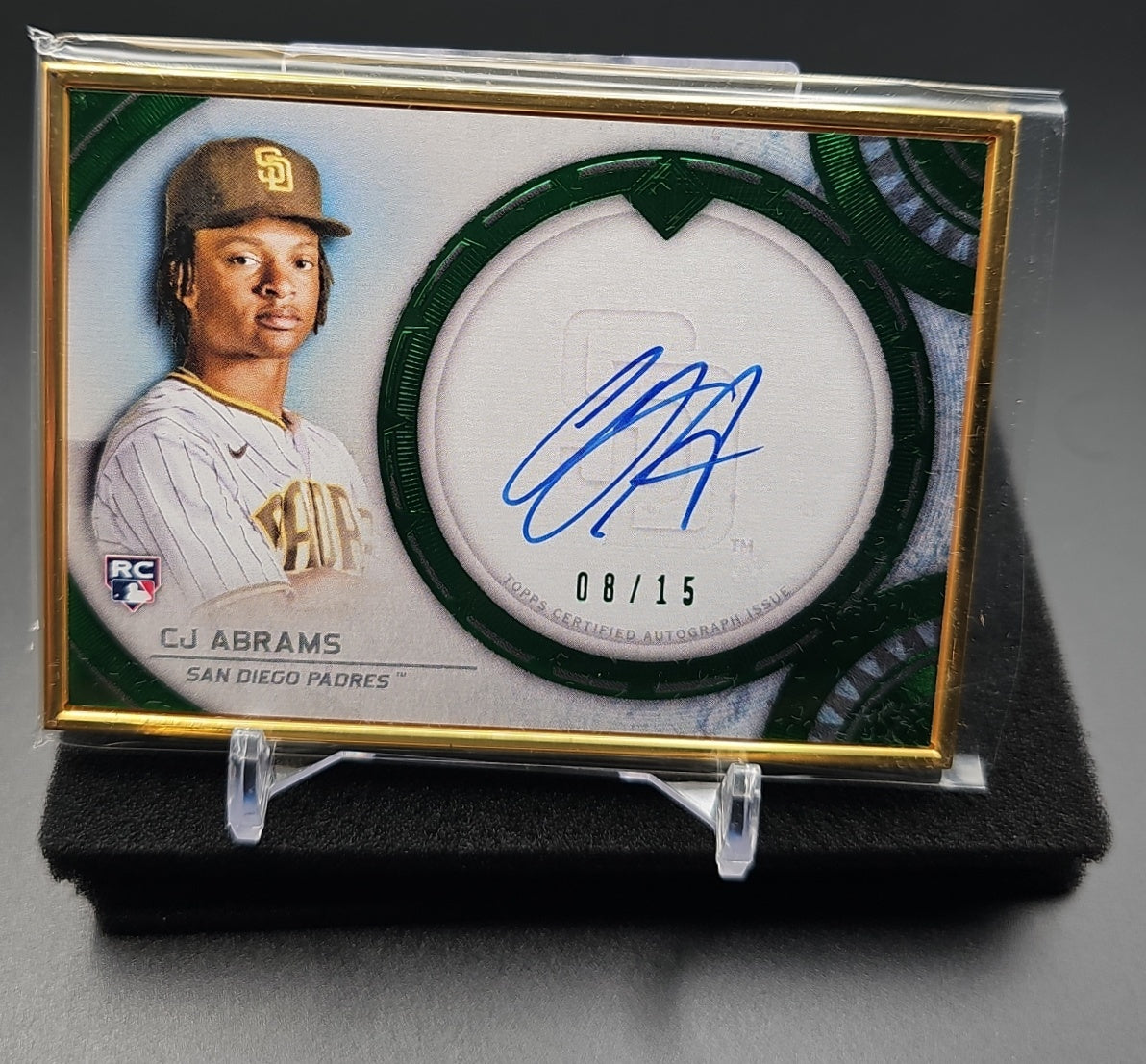 2022 Topps Transcendent Collection CJ Abrams #TCVA-CJA Image Variation Auto Emerald /15 RC image 0