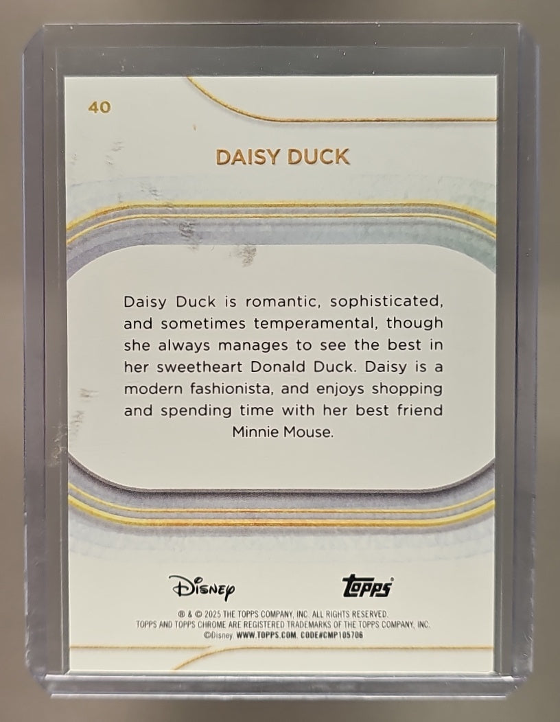 2025 Topps Chrome Disney Daisy Duck #40 Pink Refractor 69/250 image 1