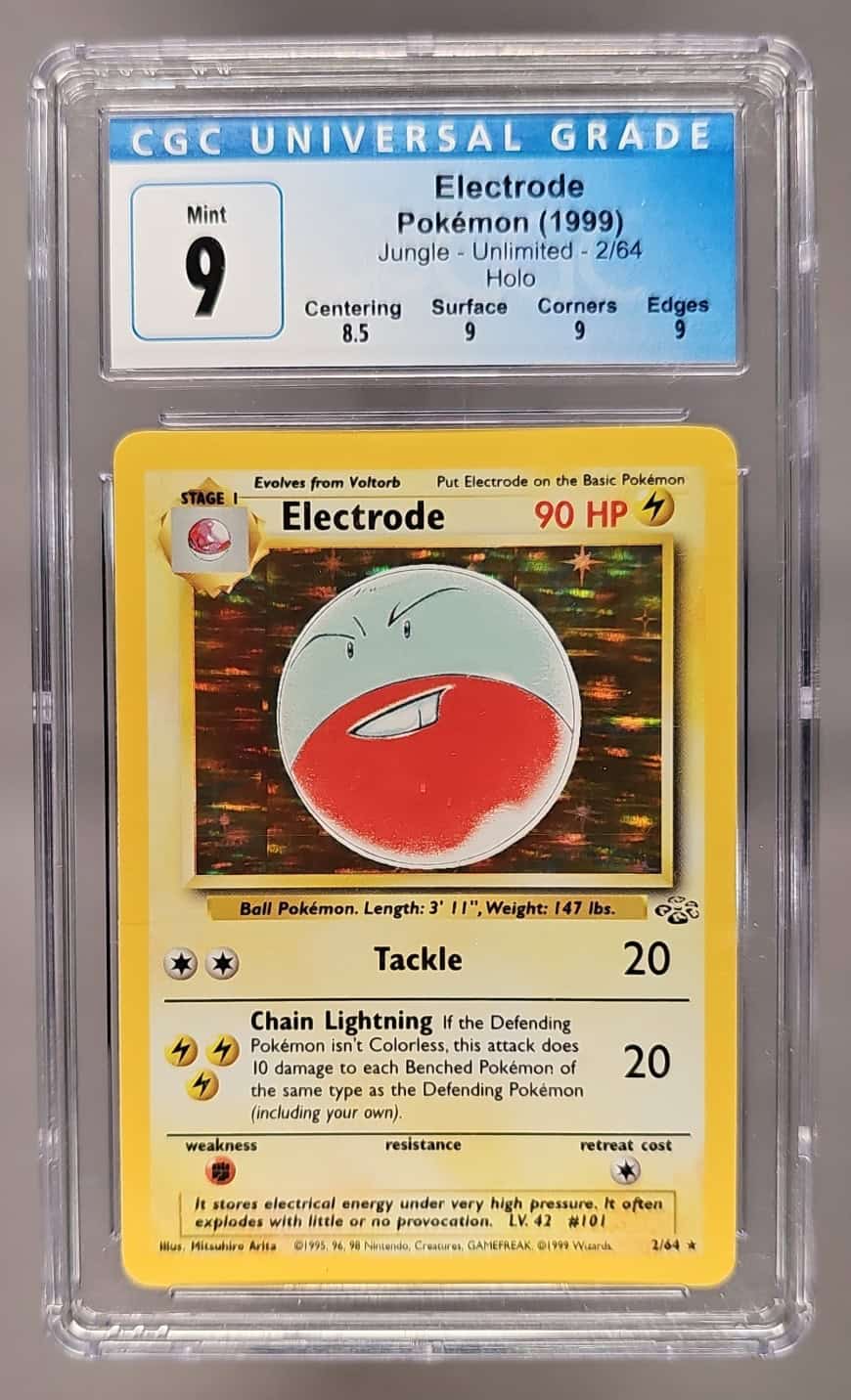 1999 Pokemon Jungle Electrode #2/64 Holo CGC 9 image 0