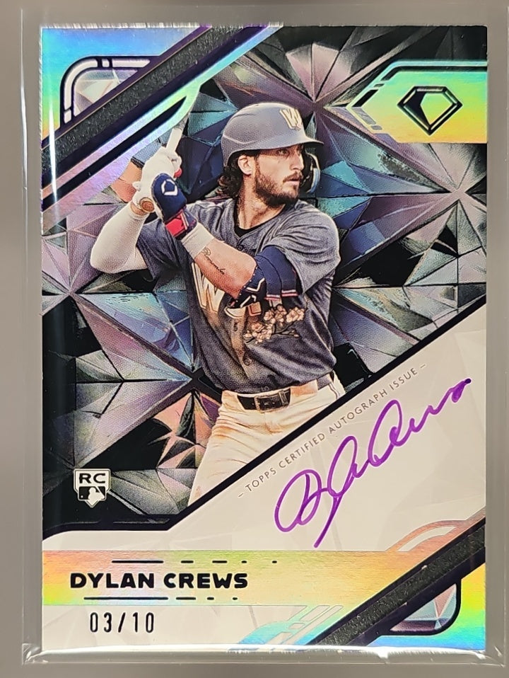 2025 Topps Diamond Icons Dylan Crews #WPA-DC White PolychromatINK Auto Black/Purple Ink /10 RC image 0