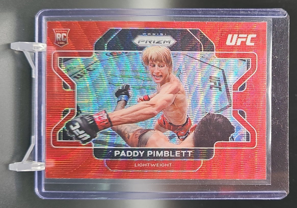 2022 Panini Prizm UFC Paddy Pimblett #88 Red Wave Prizms RC image 0
