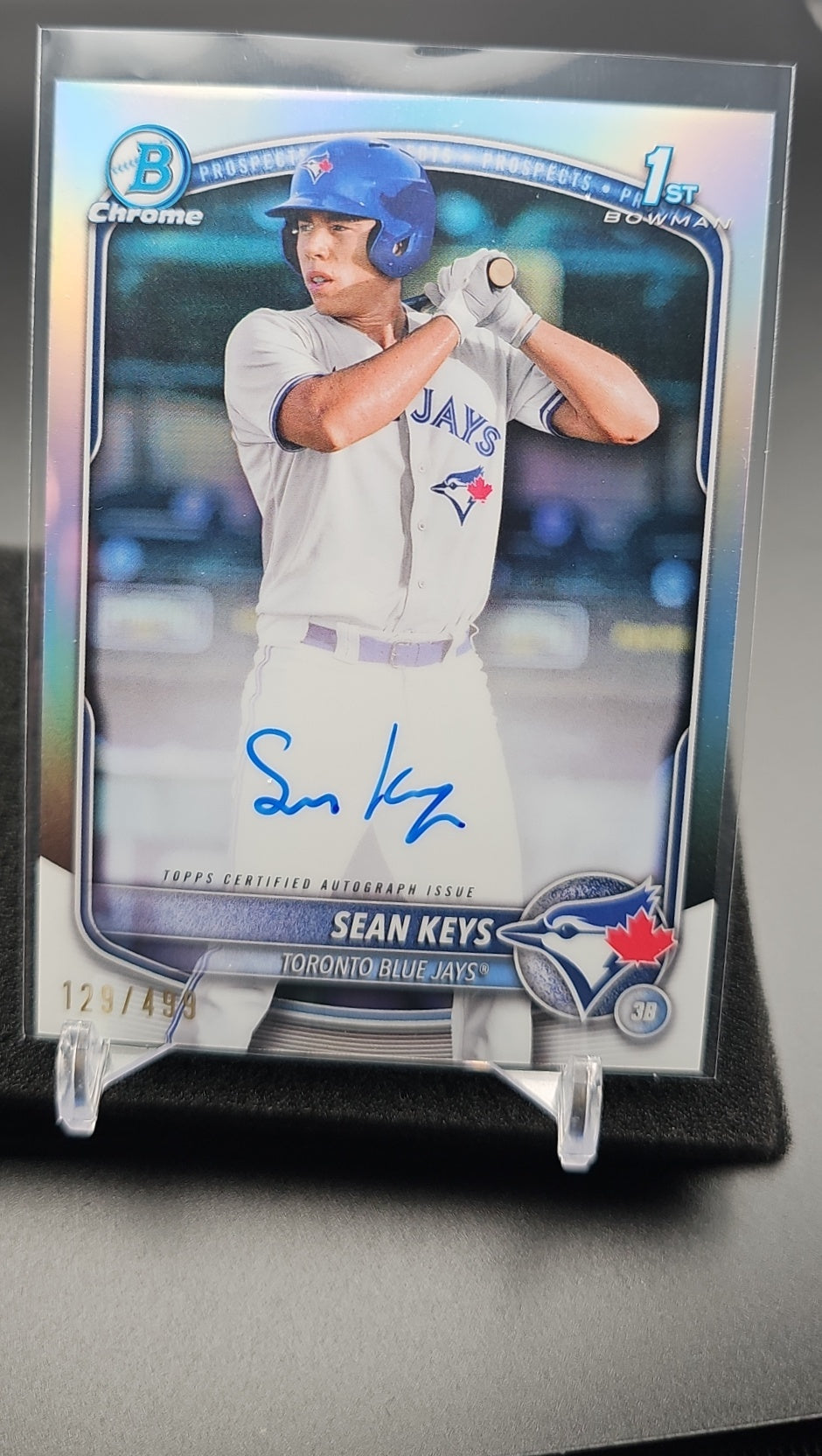 2025 Bowman Sean Keys #CPA-SK Chrome Auto Refractor /499 1st Prospect image 0