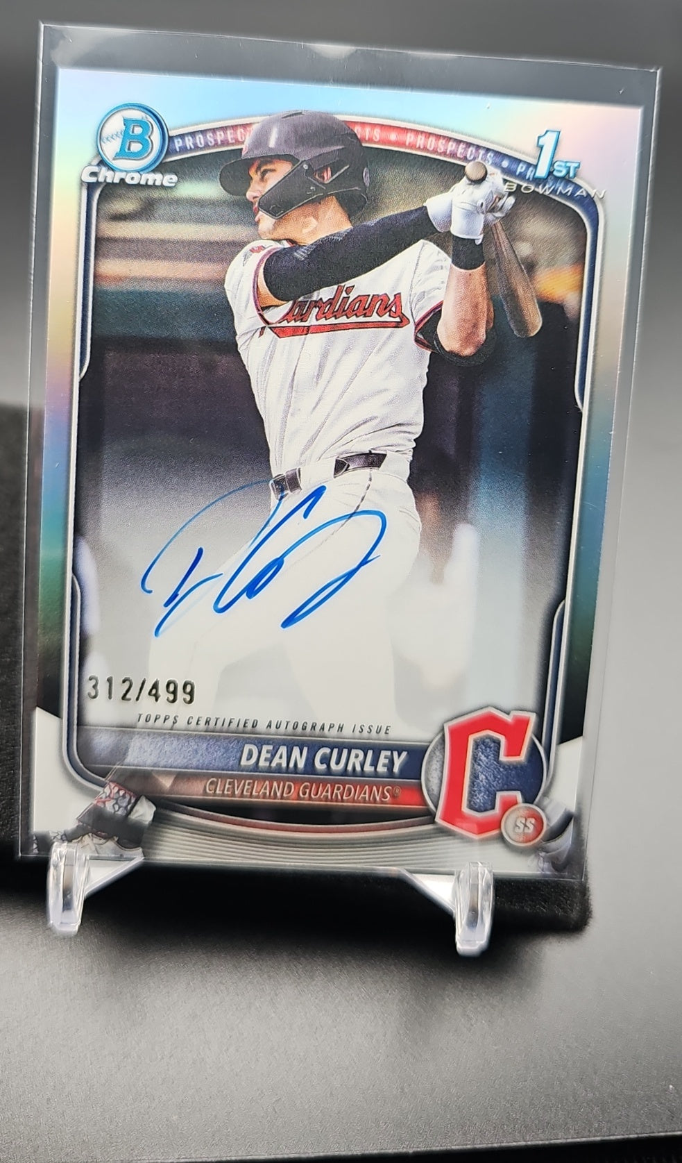 2025 Bowman Draft Dean Curley #CPA-DC Chrome Auto Refractor /499 1st Prospect image 0